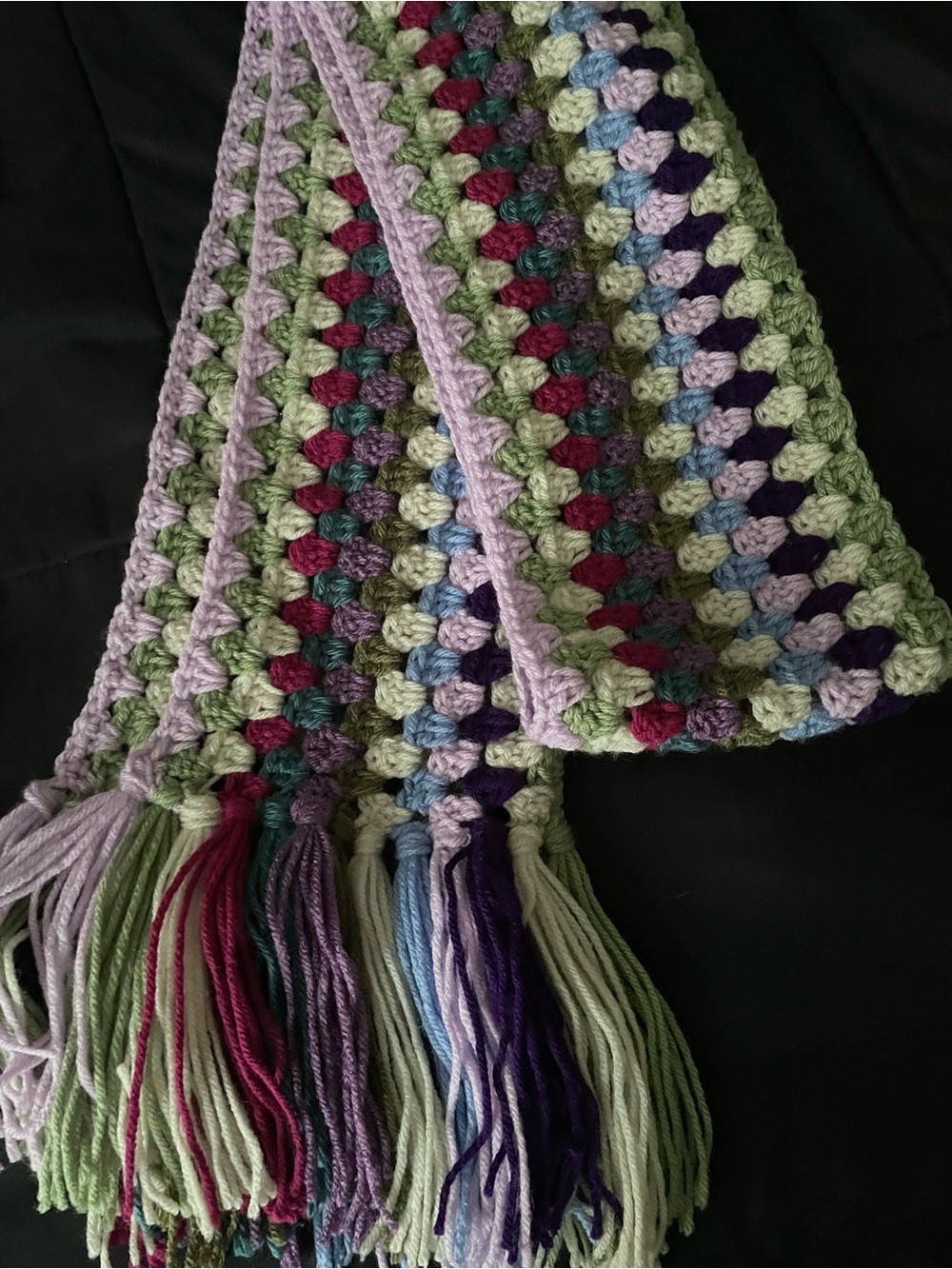 Crochet SCARF colorful handmade